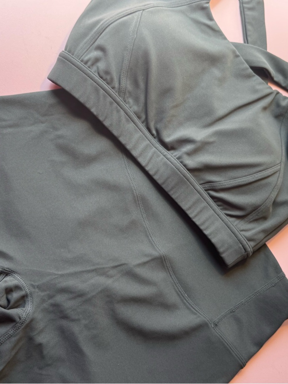 Classic Gray Active Top & seamless, scrunch bottoms